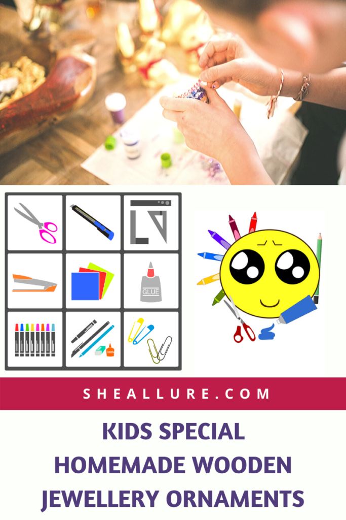 Kids Special Homemade Wooden Jewellery Ornaments For Gifting