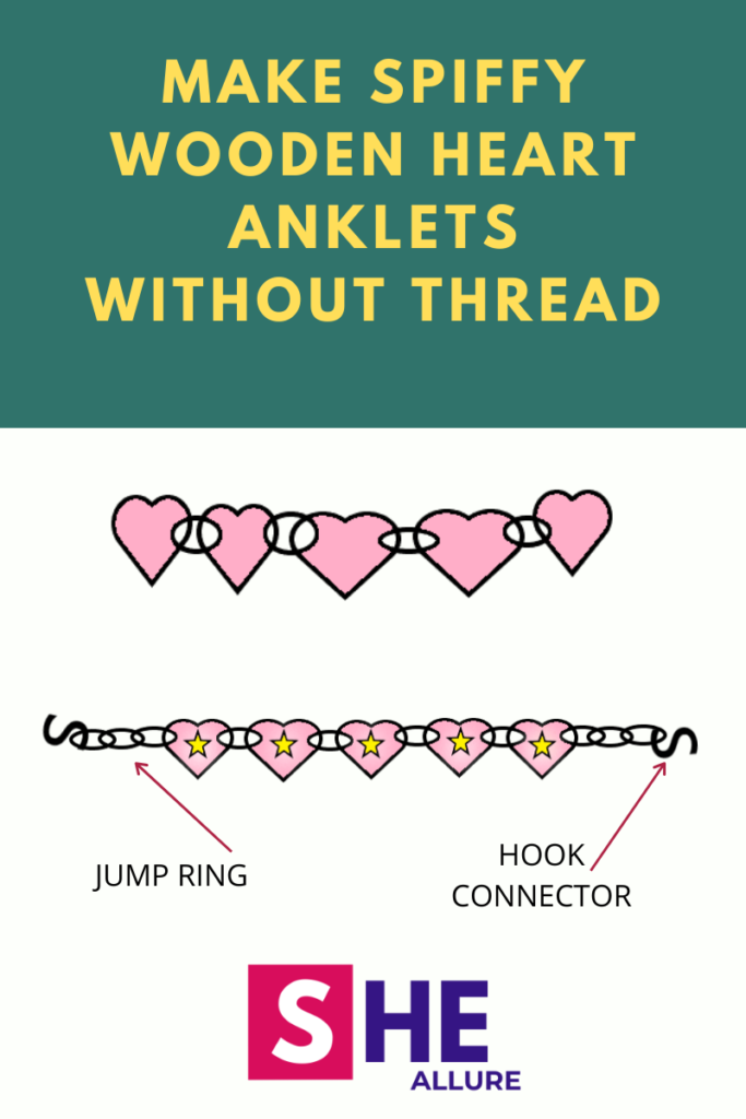 Make Wooden Heart Anklets without thread