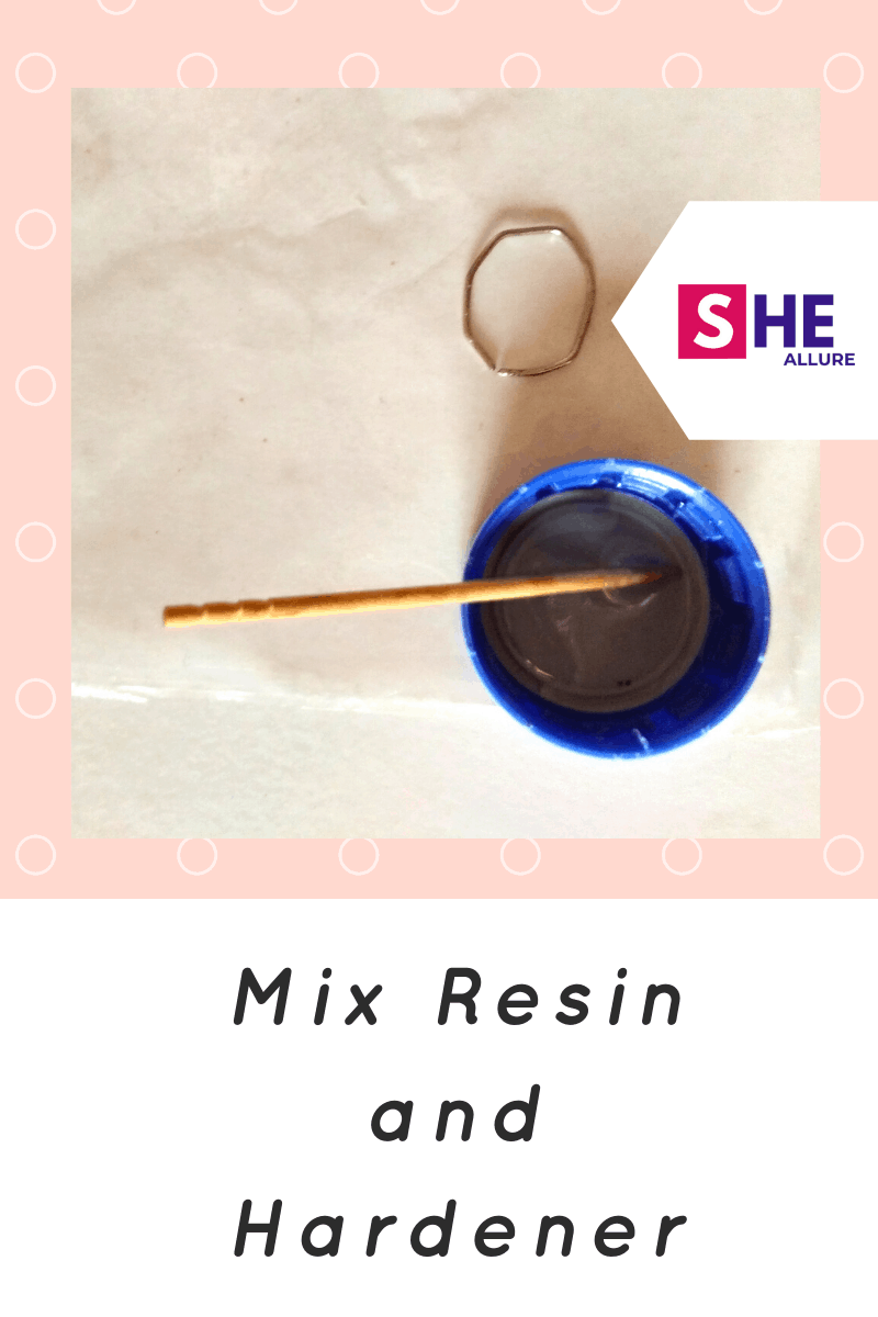 Mix resin and a hardener