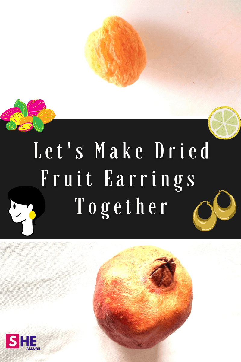 How to make dried fruit earrings?